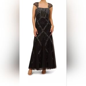 Adrianna papell beaded gown